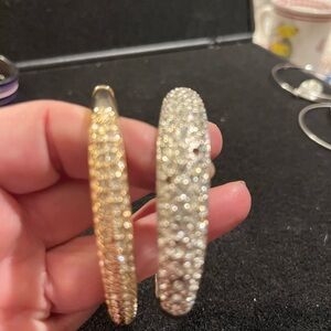 Gold and Silver Rhinestone bracelets